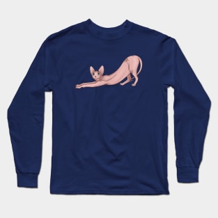 Red Sphynx Cat With Blue Eyes Long Sleeve T-Shirt